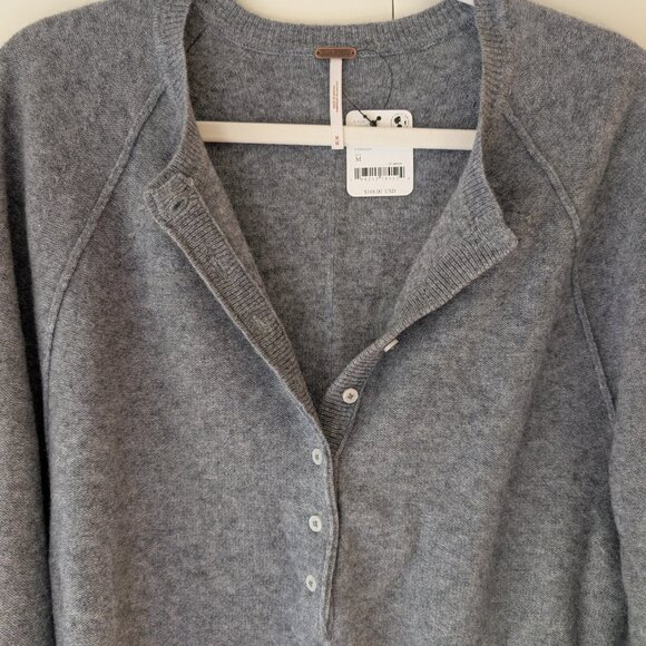 Free People Charcoal V-Neck Sweater - Picture 7 of 10